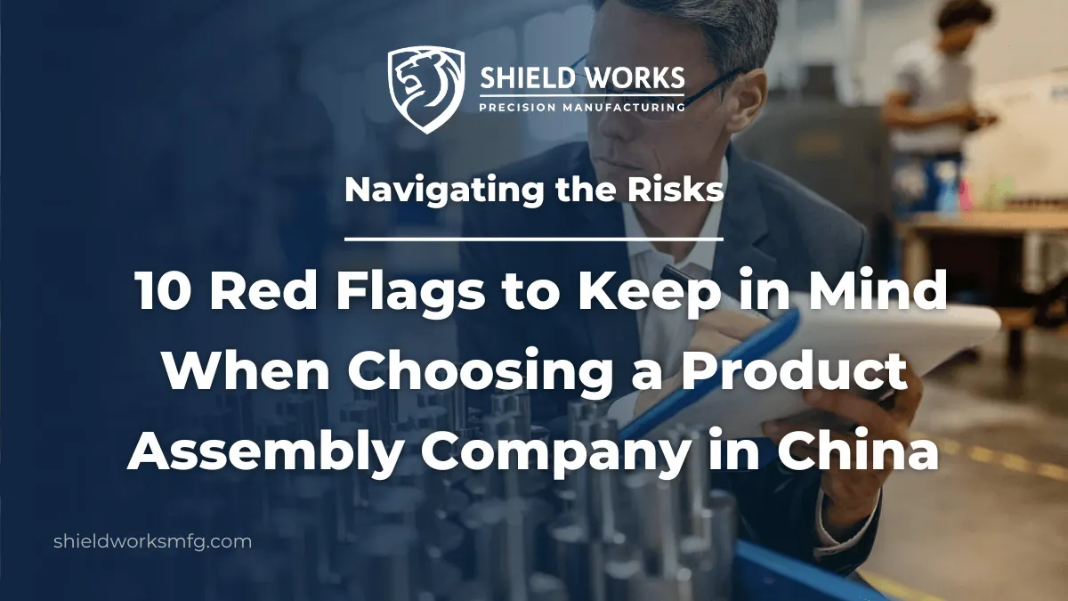 Navigating the Risks: 10 Red Flags to Keep in Mind When Choosing a Product Assembly Company in China