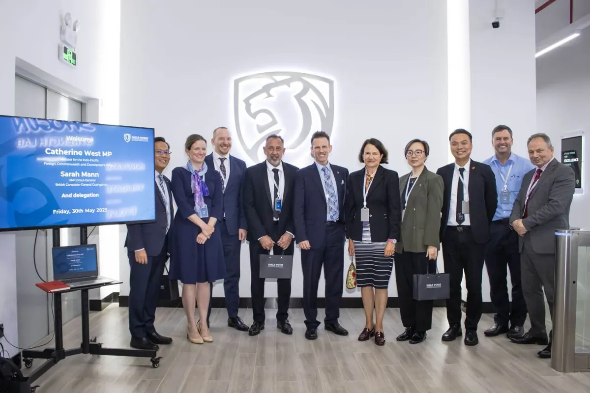 UK Minister for the Indo-Pacific Catherine West MP Visits Shield Works in Zhuhai for High-Level Business Roundtable