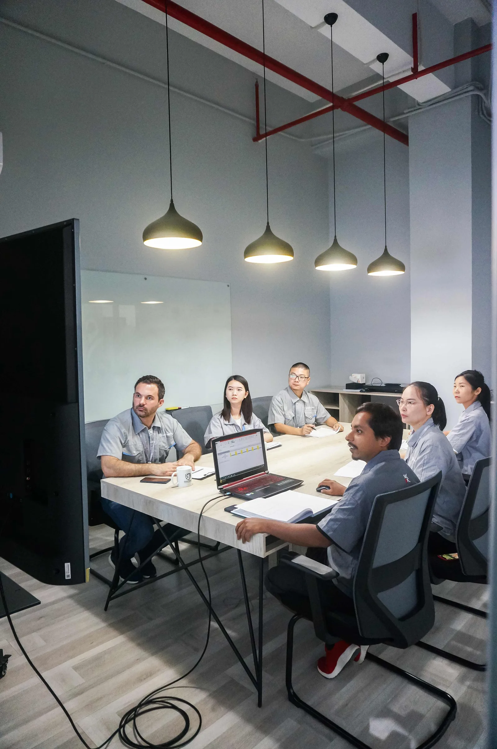 The C2W and Shield Works team in a project meeting in Zhuhai