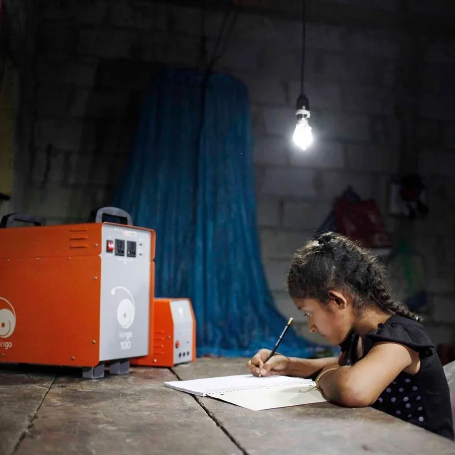 Kingo solar power kit lighting a home