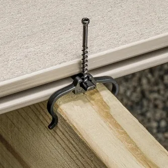 Pulverman hidden fastener deck clip