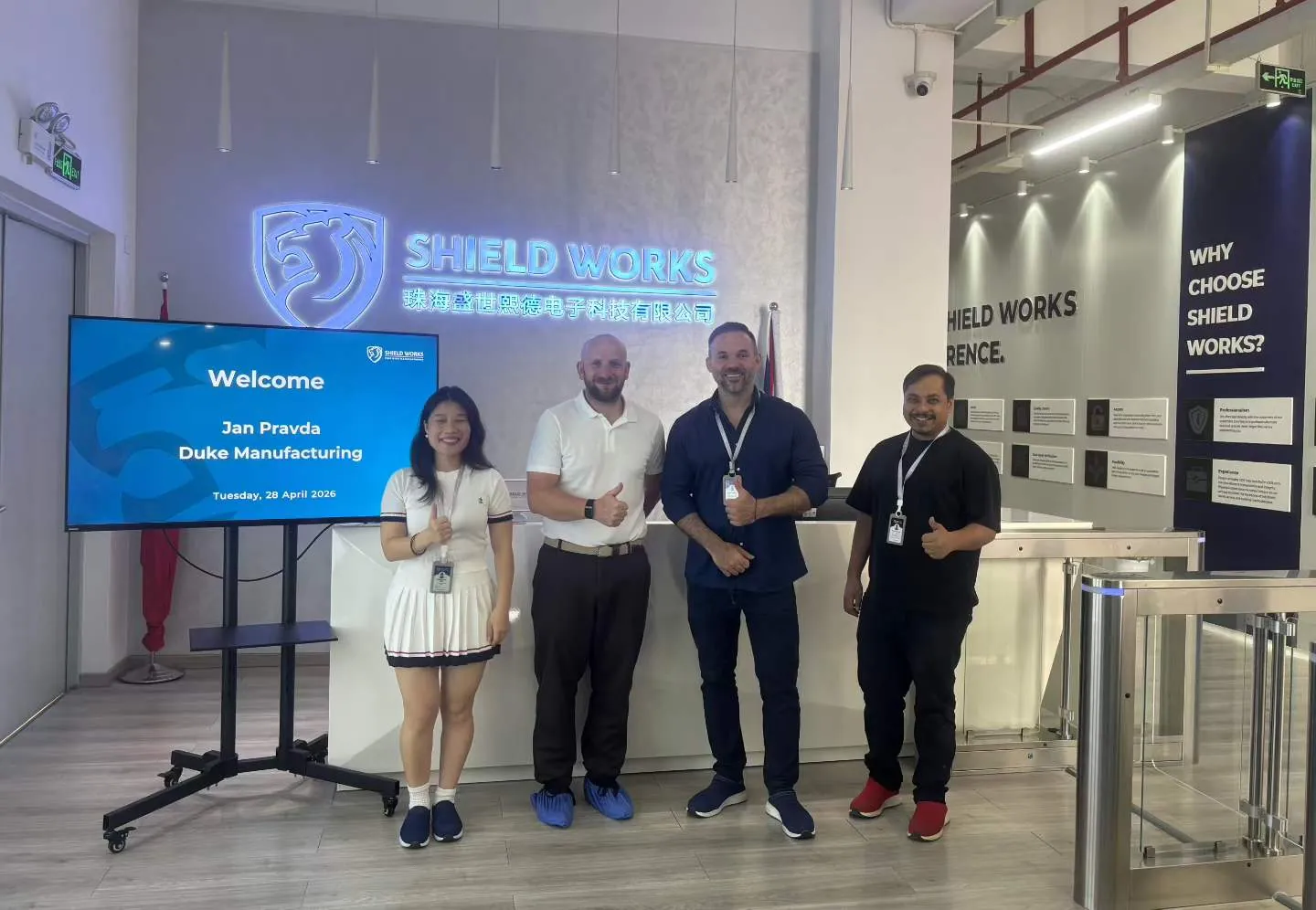 Duke Manufacturing visit to Shield Works, Apr 2026